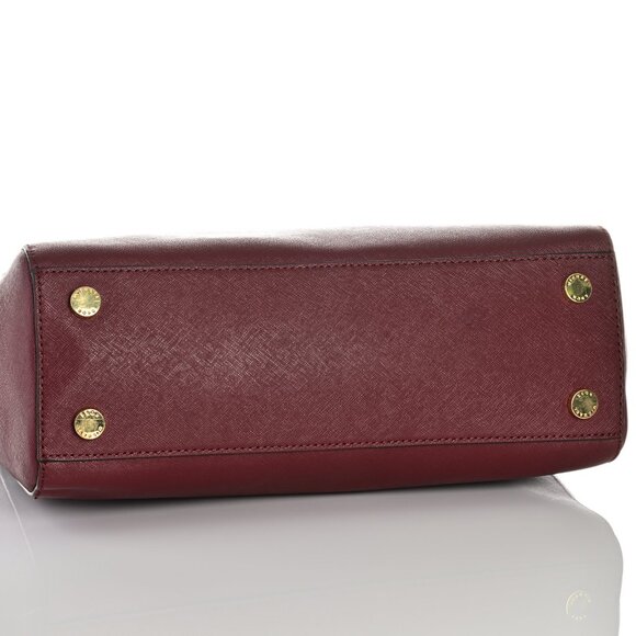 Michael Kors Kellen Medium Burgundy /Merlot Handbag - Picture 7 of 11